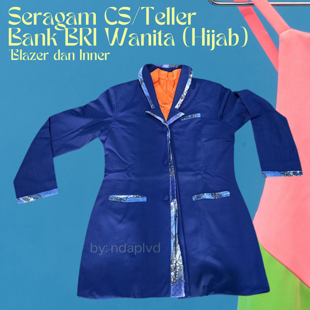 Preloved Seragam CS/Teller Bank BRI Wanita Hijab Fitbody