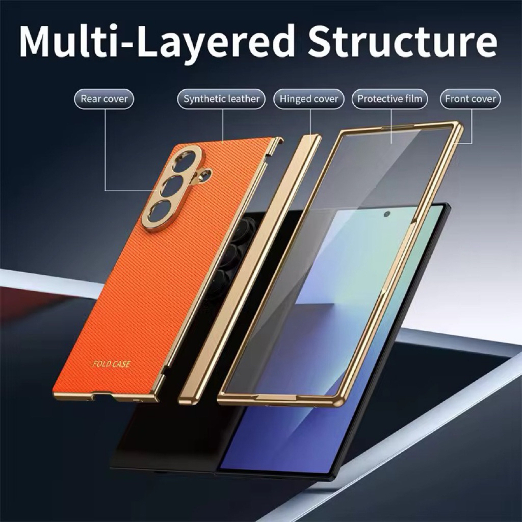 ACC HP - Case Chrome Carbon Samsung Galaxy Z Fold 7 With Screen Protector