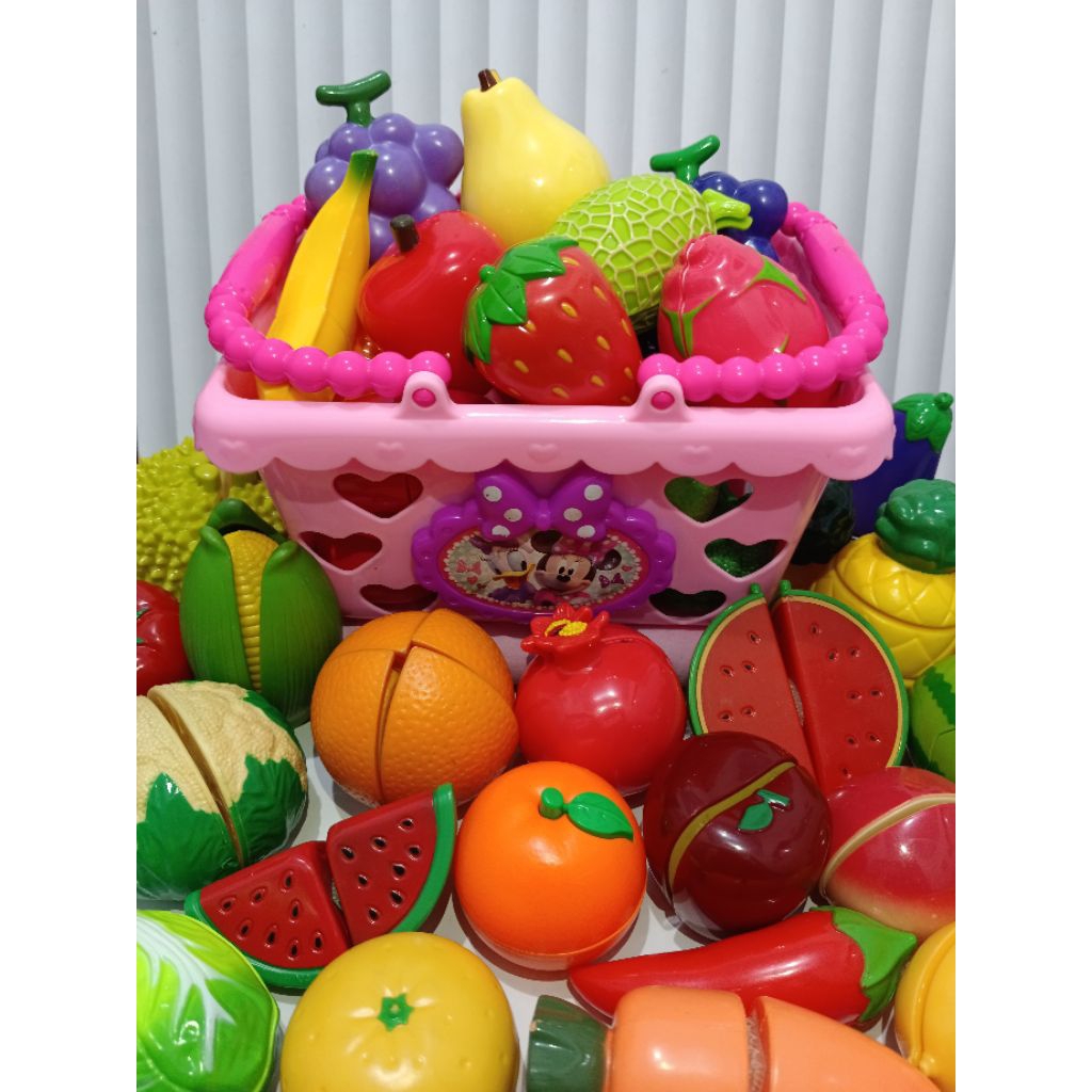 preloved mainan buah potong