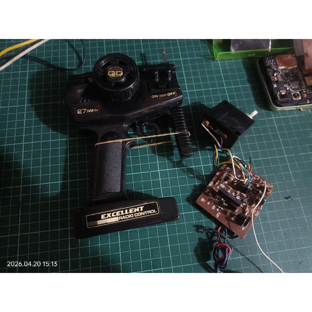 pcb + remote rc qd jadul 27mhz