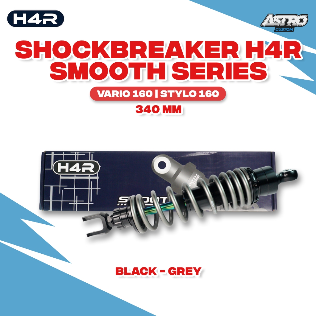 Shockbreaker H4R Vario 160 Stylo 160 Smooth Series 340MM Single Shock Belakang Peredam Kejut CVT