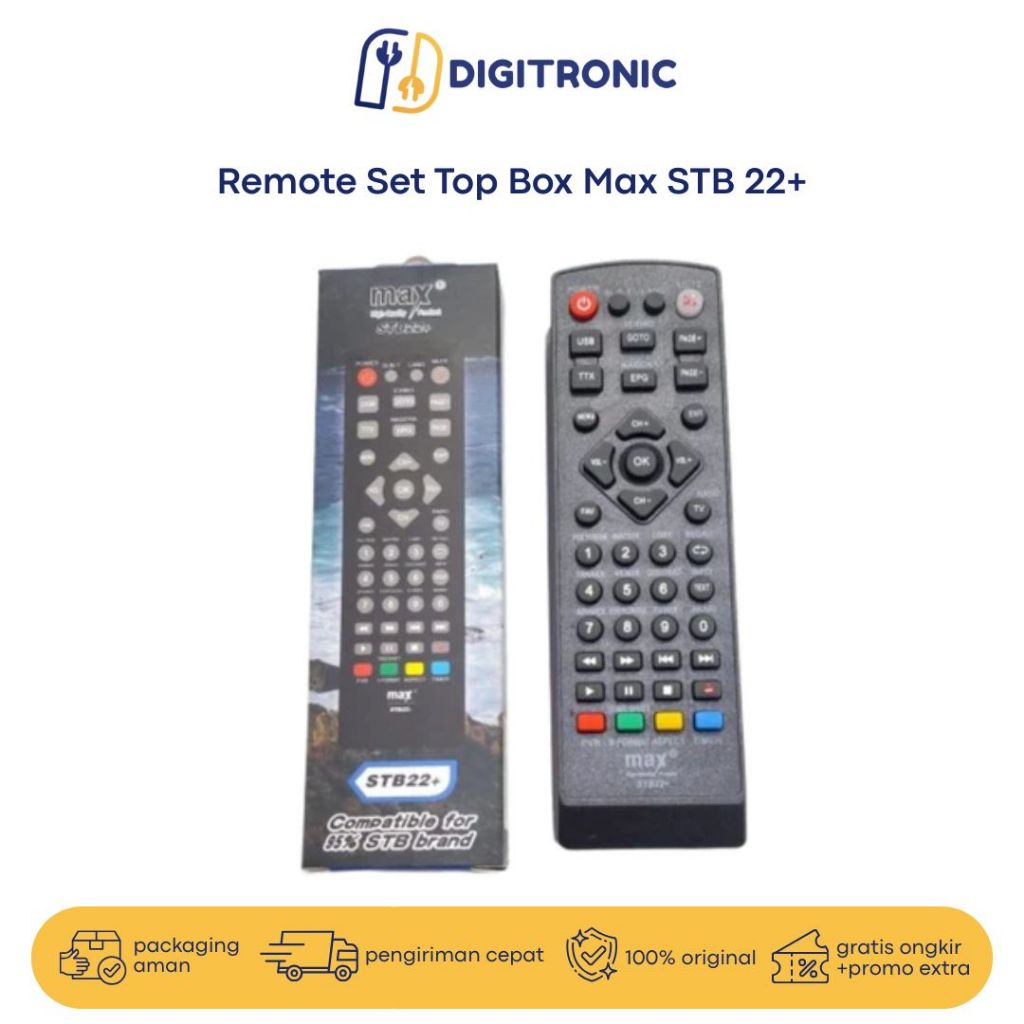 Remot STB Remote Set Top Box Remote DVB T2 Universal MAX STB22+
