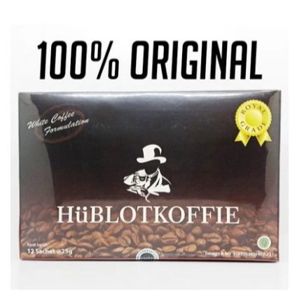 KOPI HUBLOT COFFEE ORIGINAL 12 SACHET - Kopi Hitam Premium Rasa Kuat Kopi Sachet