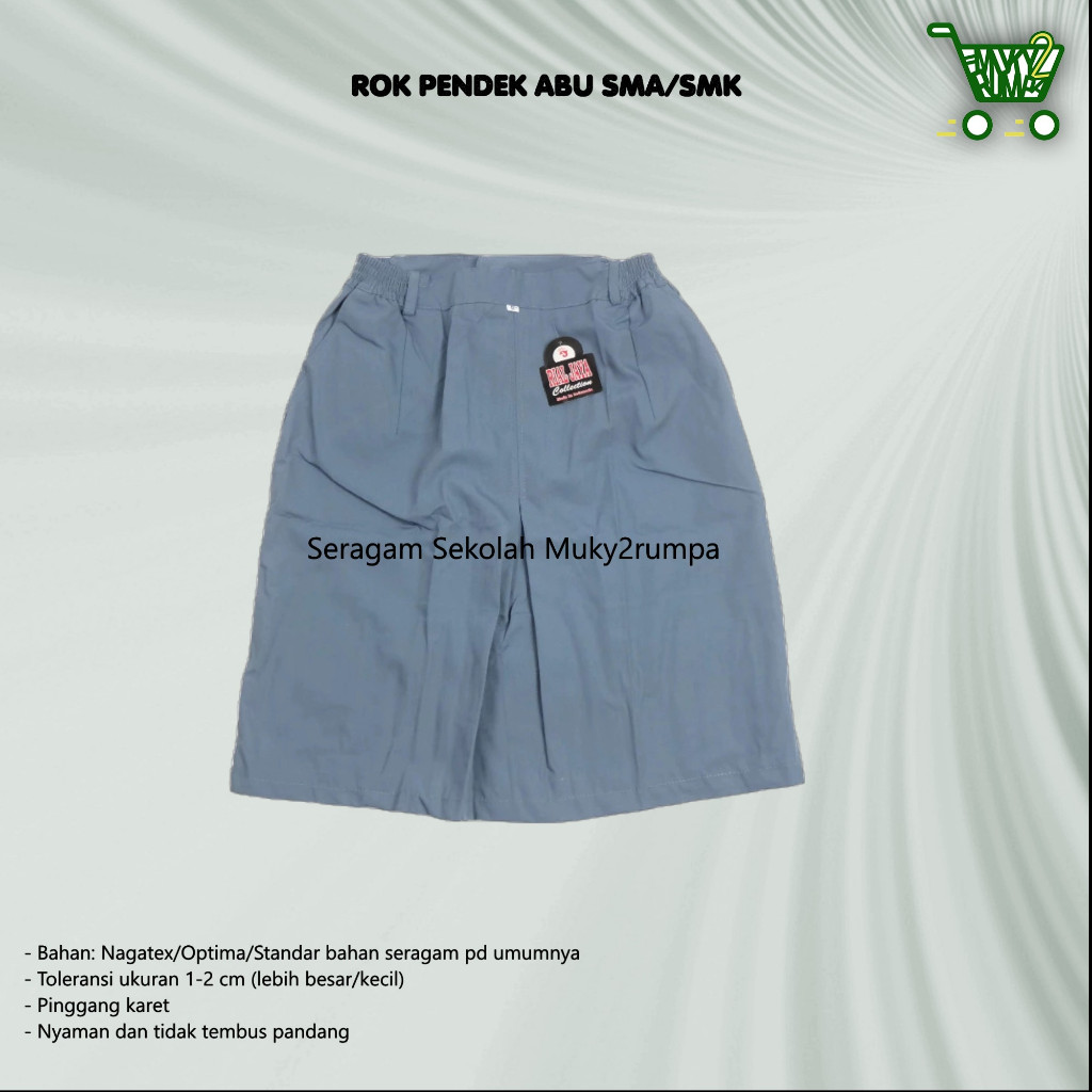 ROK PENDEK SERAGAM SEKOLAH SMA/SMK Warna Abu Anak Perempuan
