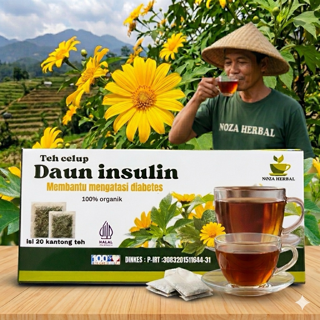 Daun insulin teh daun insulin noza herbal 100%daun insulin