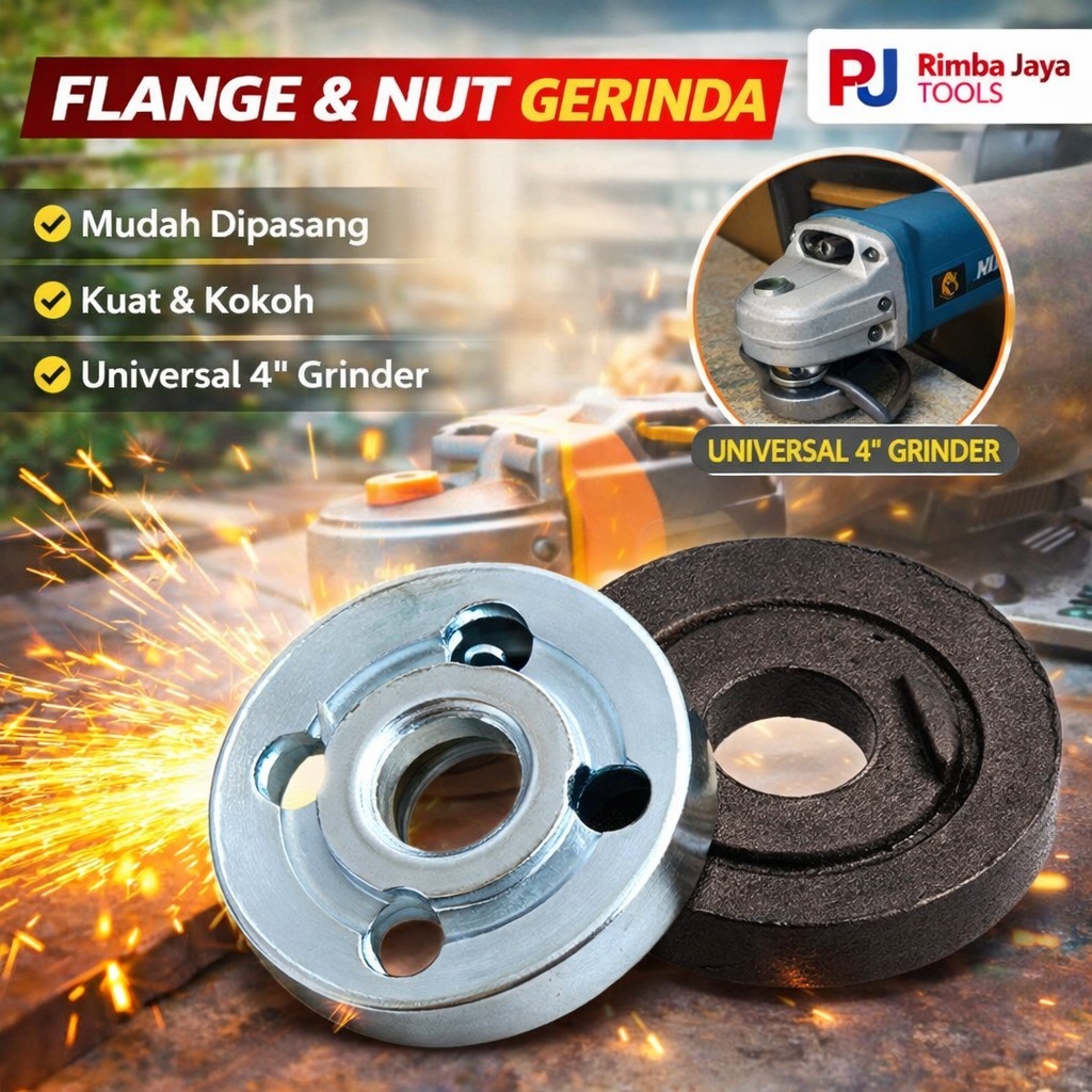 RING GERINDA MAKTEC MT90 / MT91A / LOCK NUT BAUT GRINDA MAKTEC MT 90 / MT 91 A / MUR FLANGE SET PENG