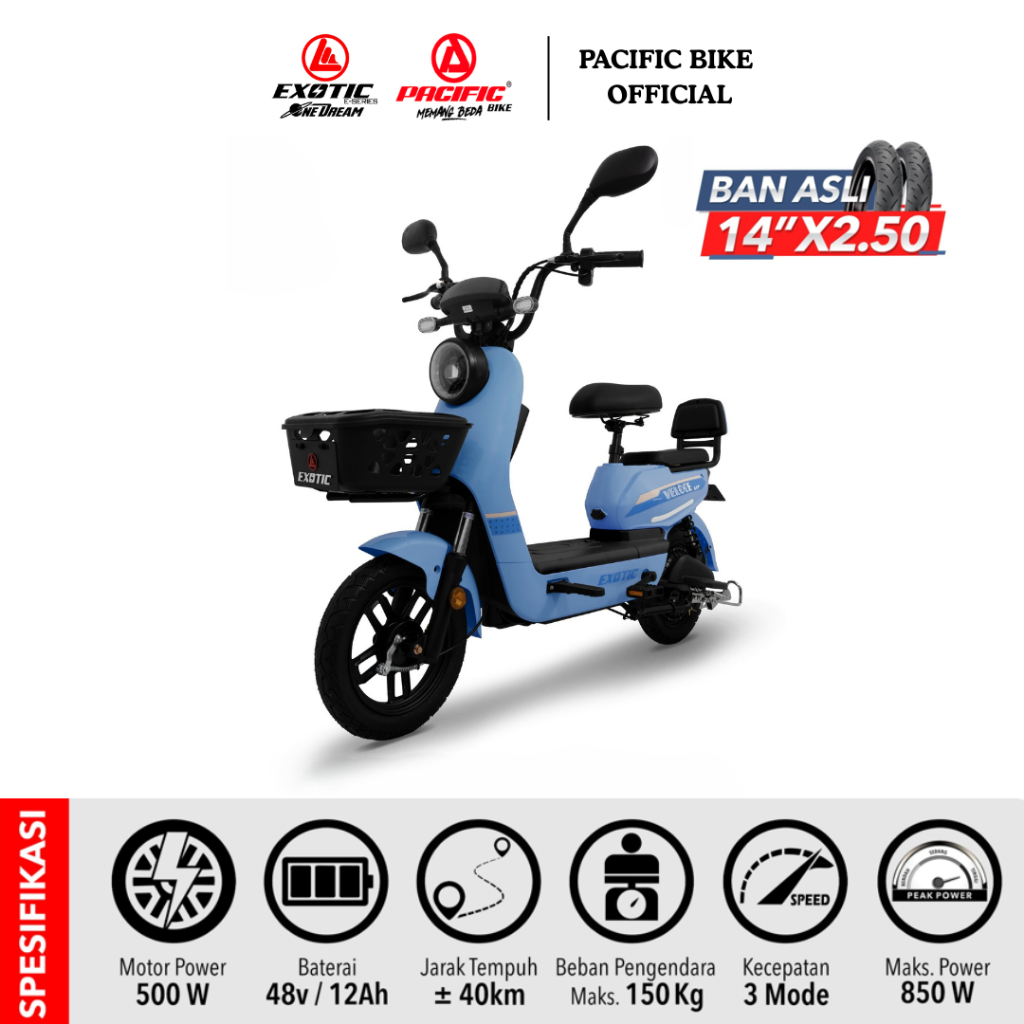 Pacific Sepeda Listrik Electric Motor Pedal Exotic Veloce V1 One Dream