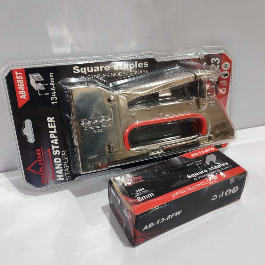 Alat Staples Tembak Kertas Kayu Jok Motor Gun Tacker Steples Hekter Stapler Tembak Guntacker