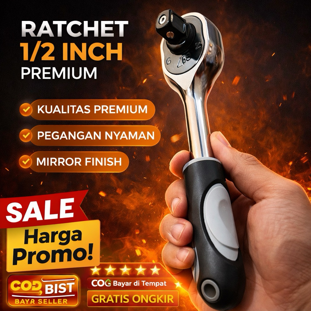 Gagang Kunci Sok Tekiro X YUKIDO  Rachet Handle Shock Gagang Karet Kualitas TEKIRO ORIGINAL