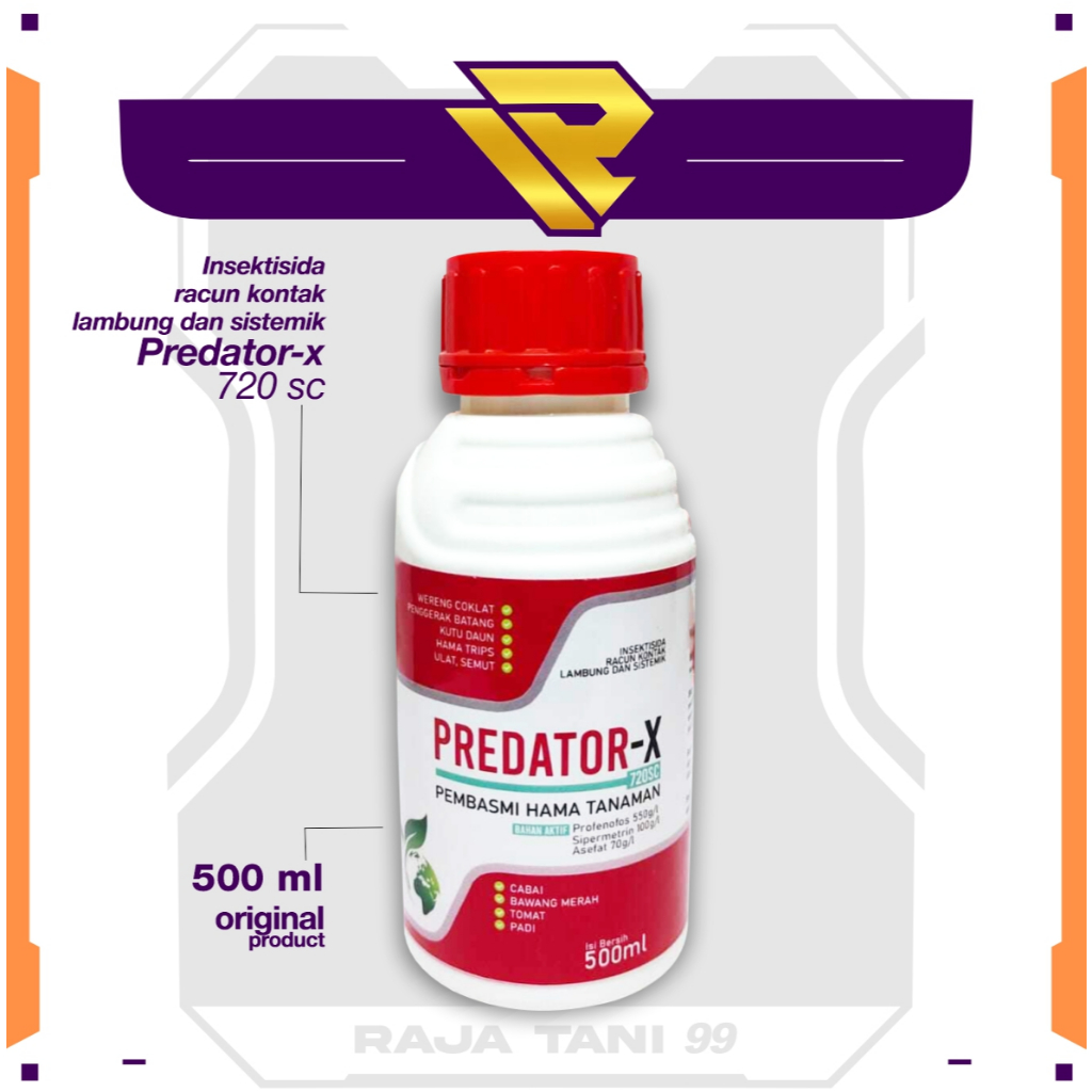 PREDATOR X 720SC 500ml BAHAN AKTIF PROFENOPOS SIPERMETRIN ASEFAT insektisida pengendalian HAMA