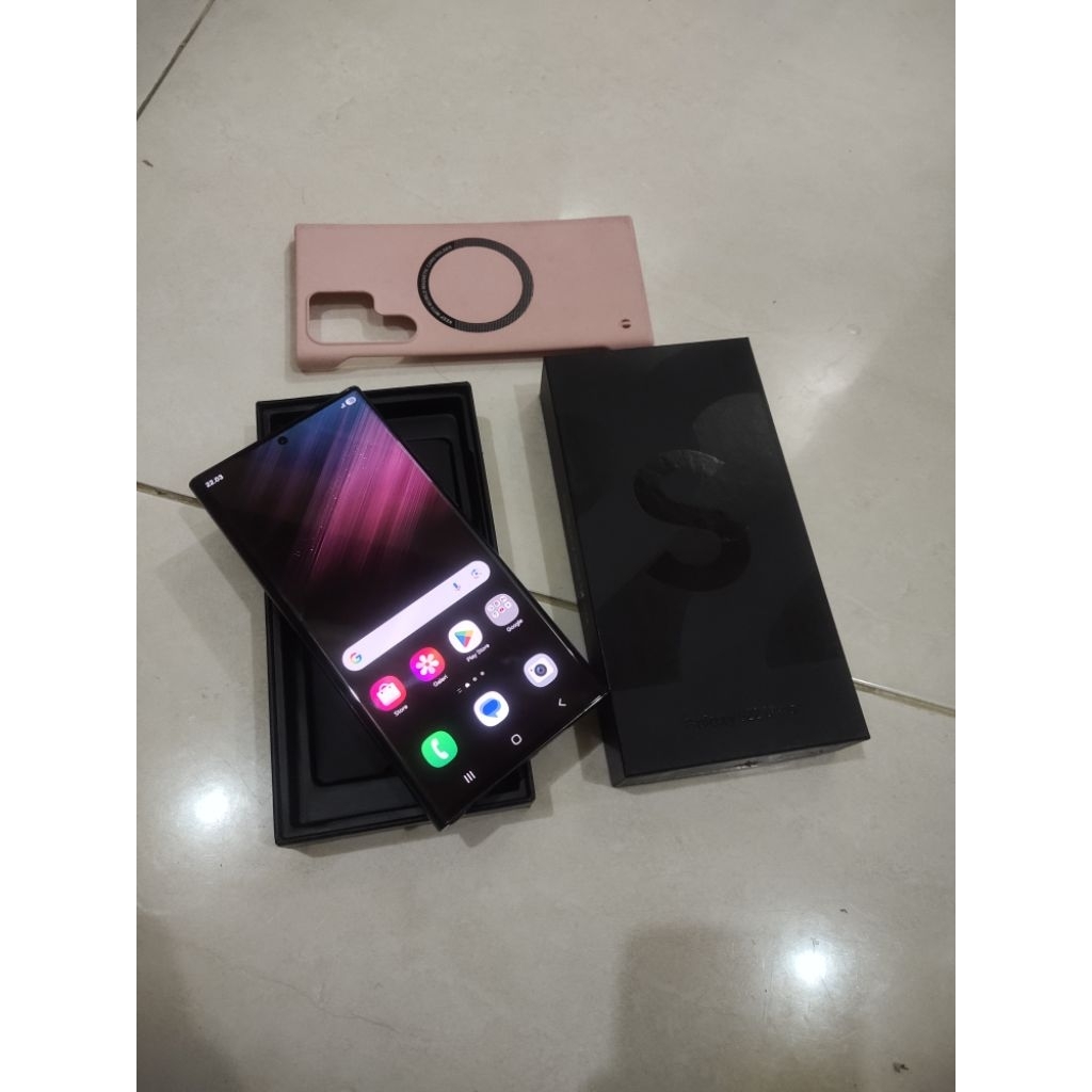 Samsung S22 ultra 12/256 inter beacukai,bukti terlampir di foto, sinyal aman josss