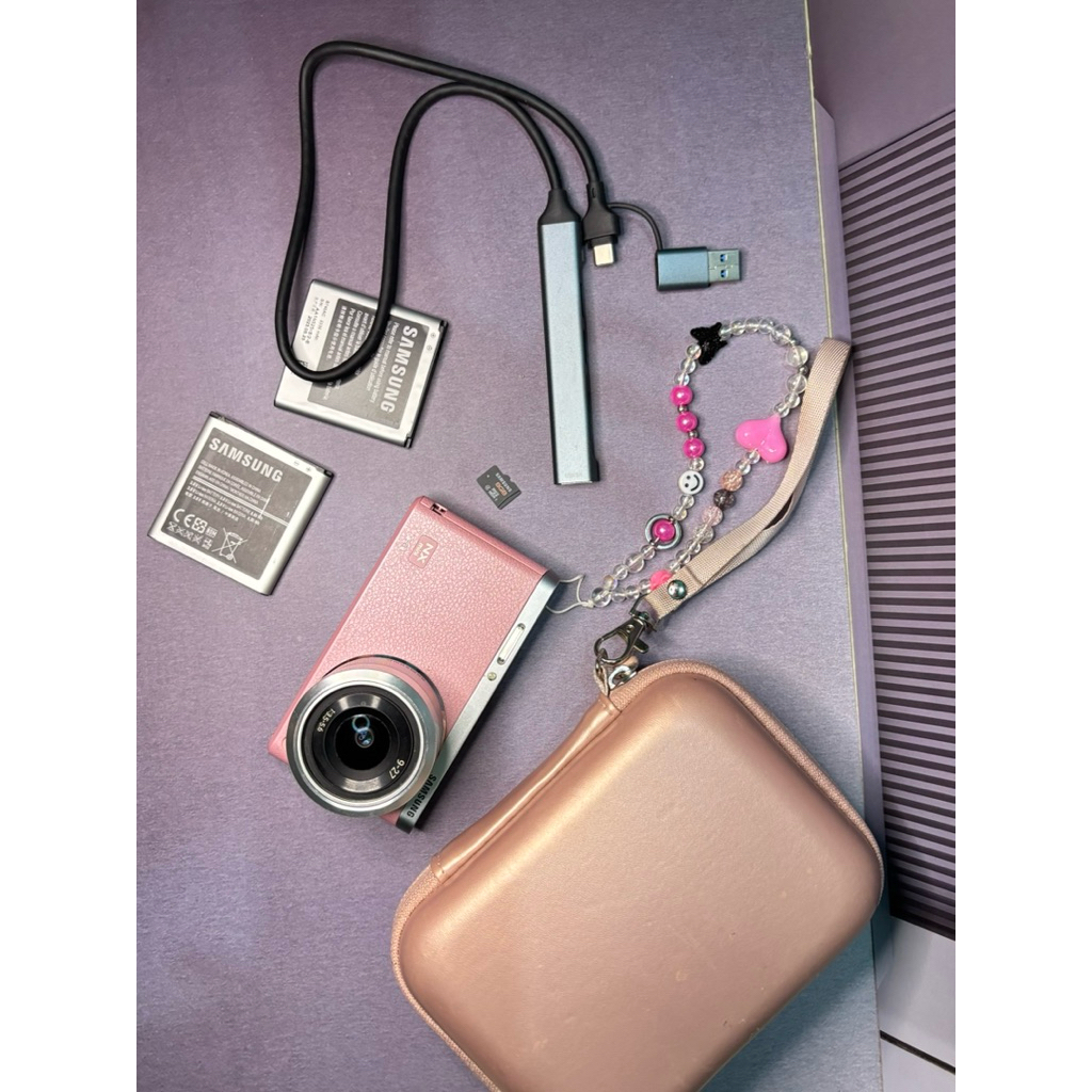 Samsung NX Mini Pink Fullset Siap Pakai