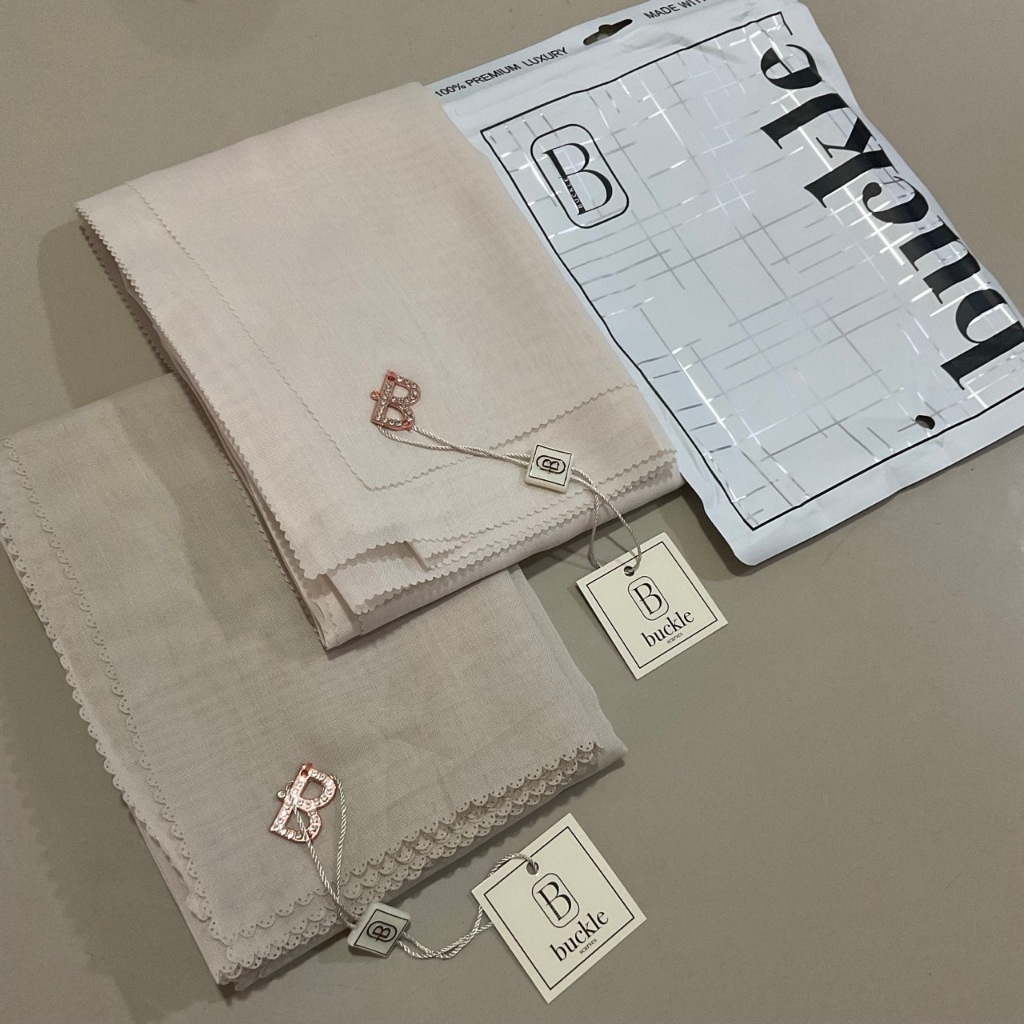 Kerudung Paris Luxury Pouch Premium  Hijab Buckle Scarves  Jilbab Segi Empat Paris