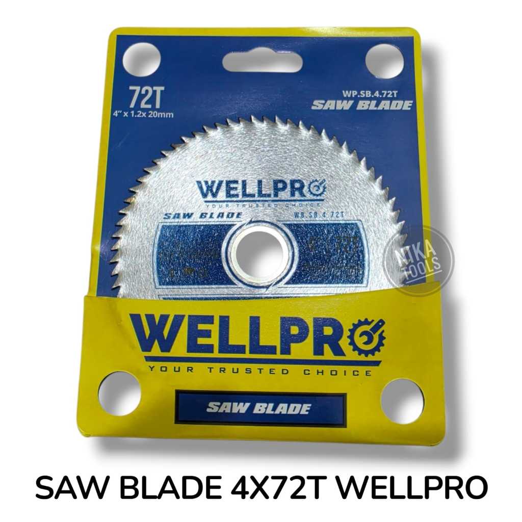 Mata Potong Kayu Circular Saw Blade 4" 72 Teeth 4X72T WELLPRO