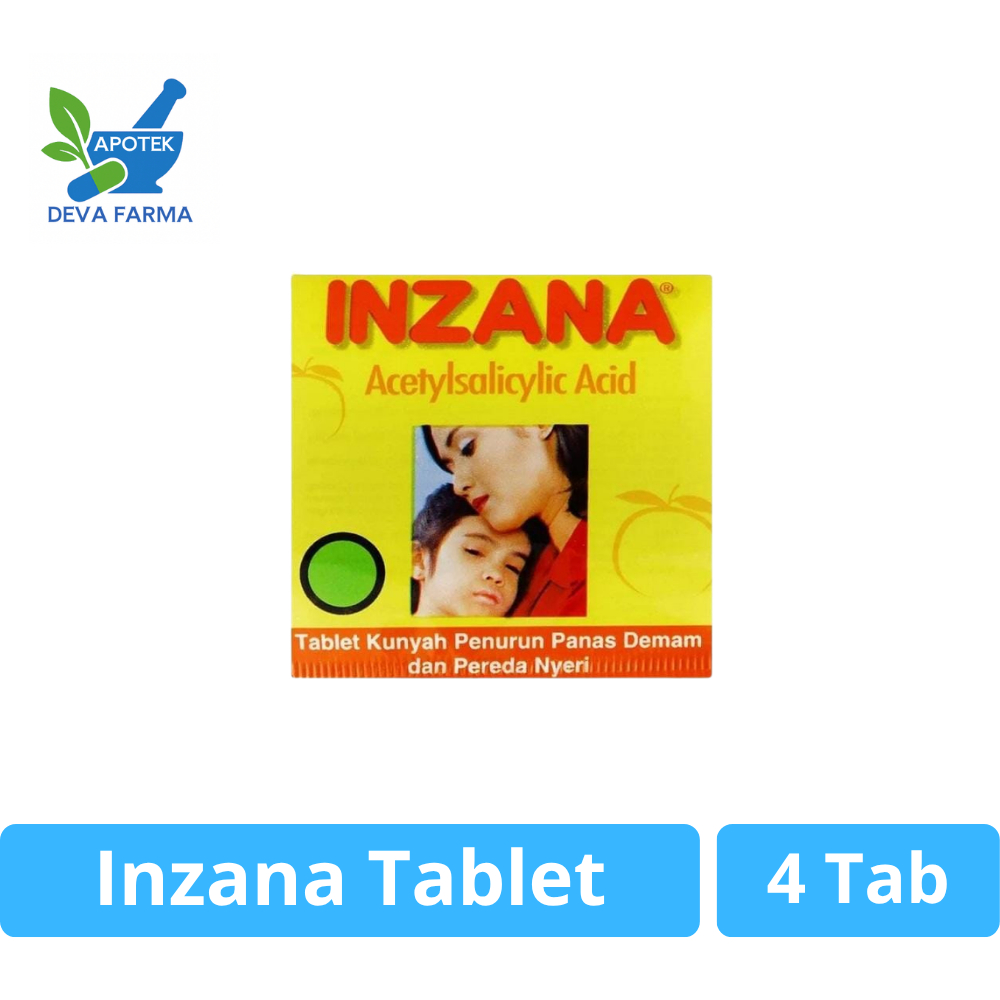 Inzana Tablet 1 strip / Demam Anak / Pereda demam anak / Panas Anak