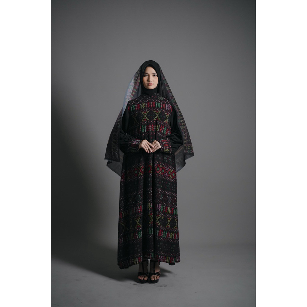 Dress ulos print motif Mandailing
