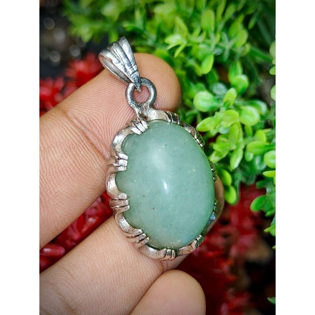 batu liontin giok buram original