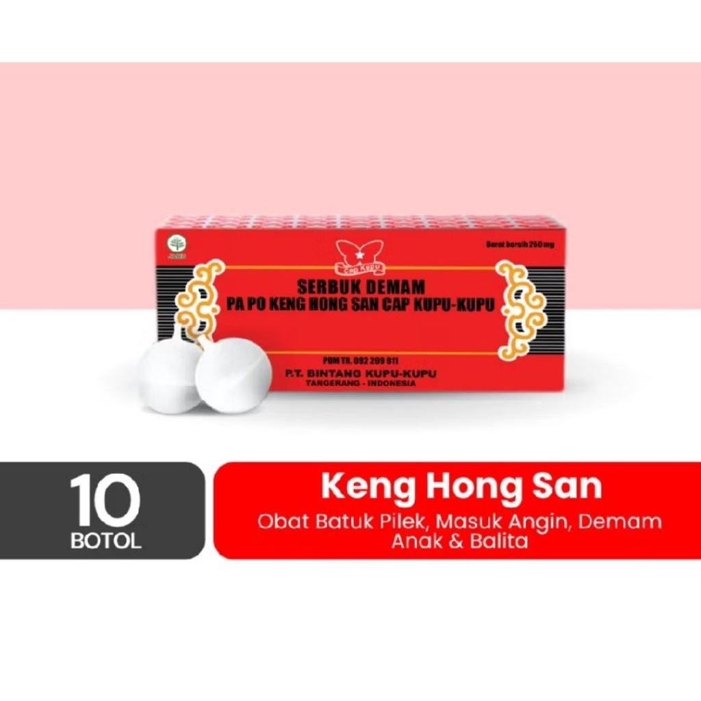 Keng Hong San Serbuk Original - Obat Batuk Pilek Demam Bayi & Anak