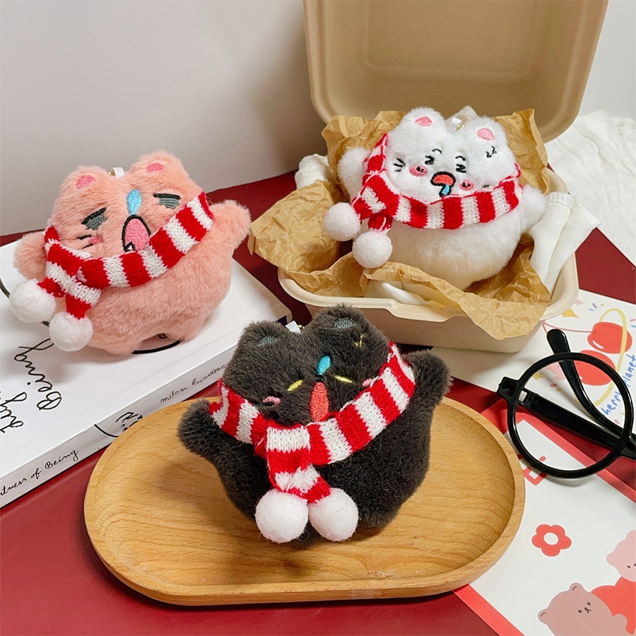 Gantungan Kunci Boneka Squeaky Eating Rabbit Bear Lamb Wolf Pendant Bag Charm Keychain MCE1001