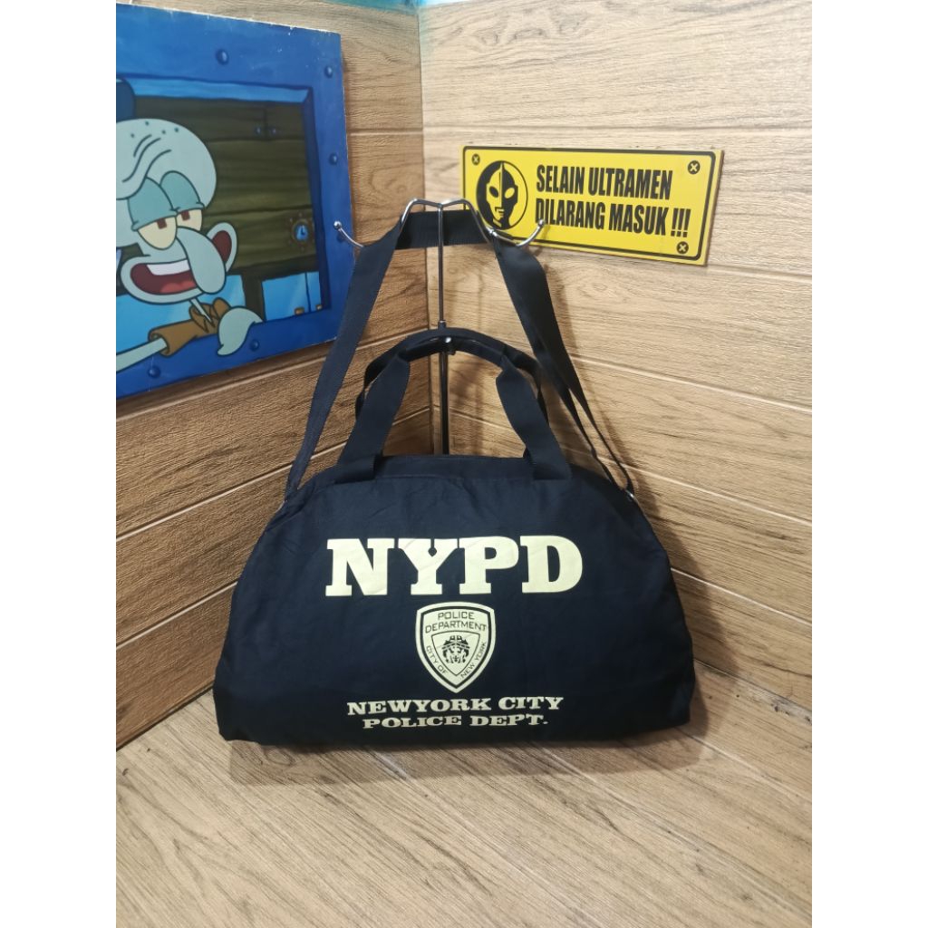 tas Dufflebag travelbag gym olahraga NYPD second original