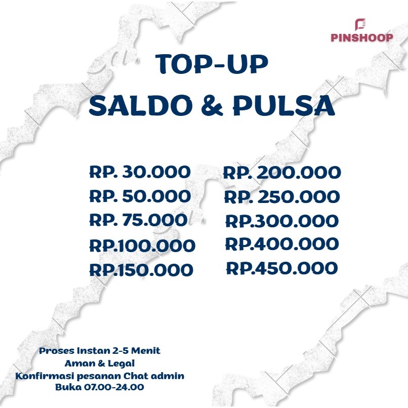 TERPERCAYA TOP SALDO UP KREDIVO DLL SALDO/PULSA TRANSFER 500K-30JT KE SEMUA TERMURAH