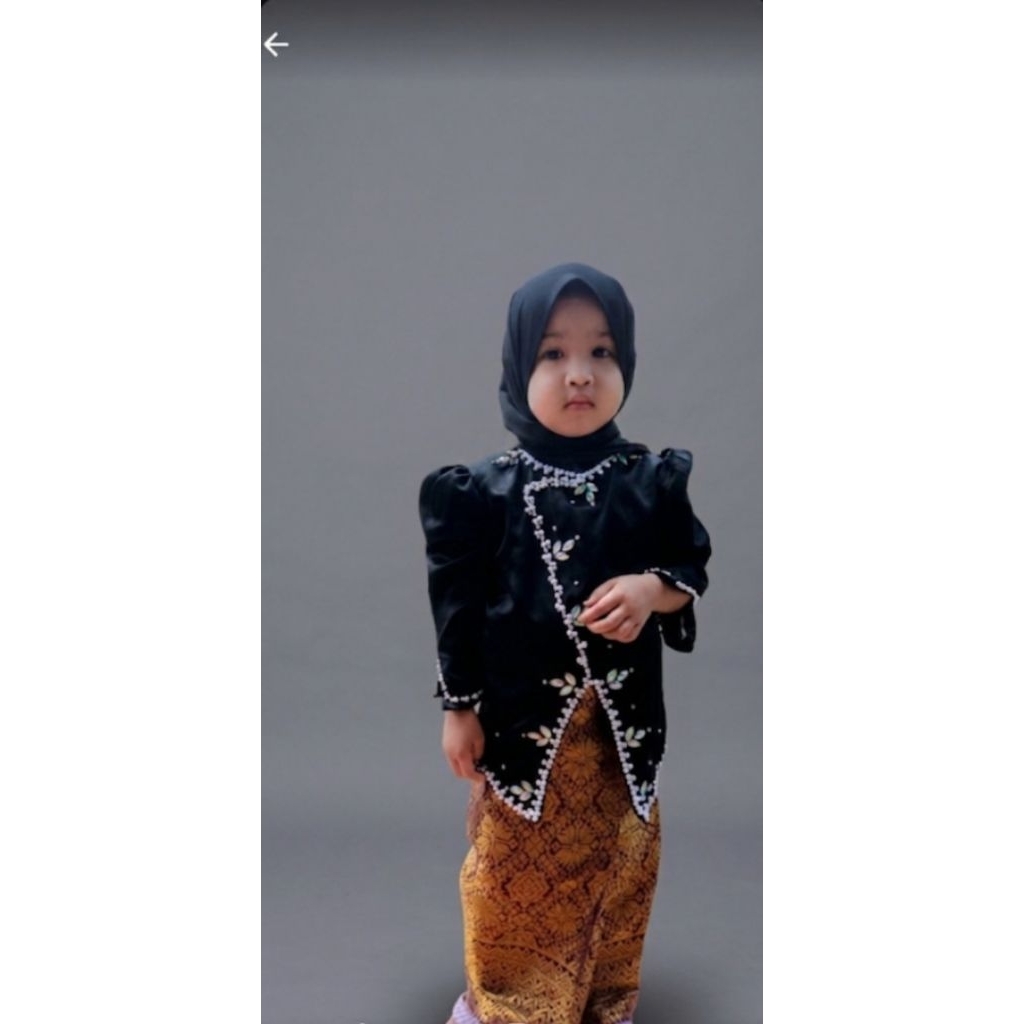 SET BAJU KURUNG MELAYU ANAK & ROK SONGKET KURUNG MELAYU ANAK PEREMPUAN