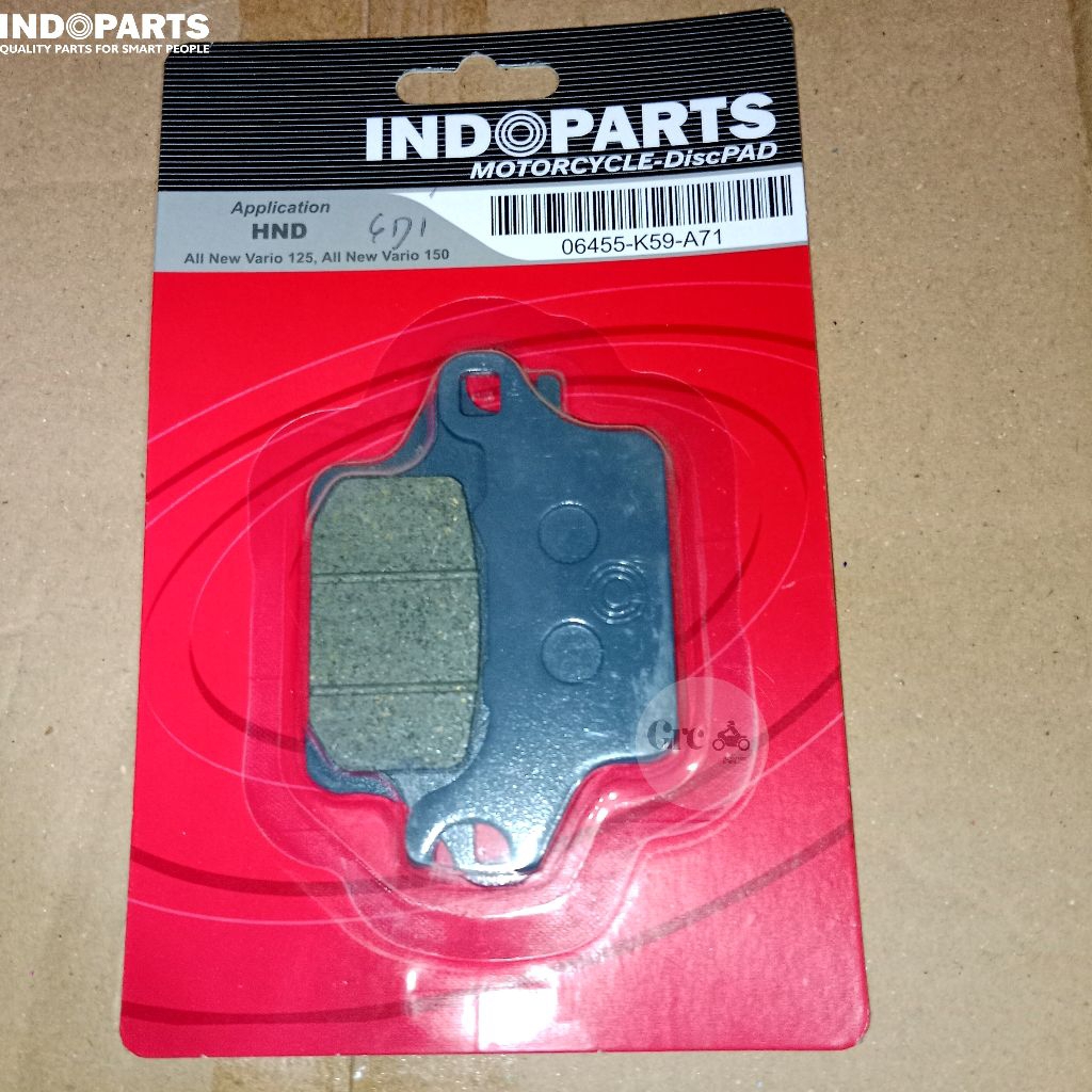 DISPAD KAMPAS REM DEPAN K59 HONDA VARIO 125 VARIO 150 GENIO INDOPARTS
