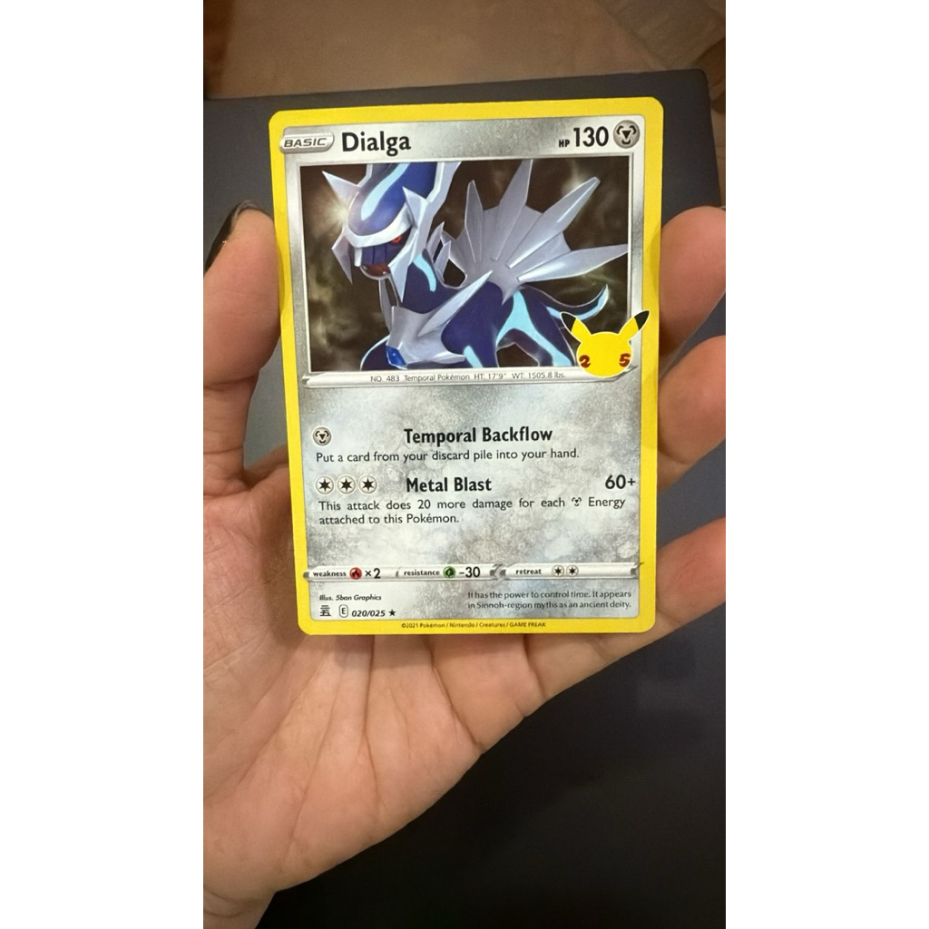 Dialga 020/025 pokemon 25th anniversary card