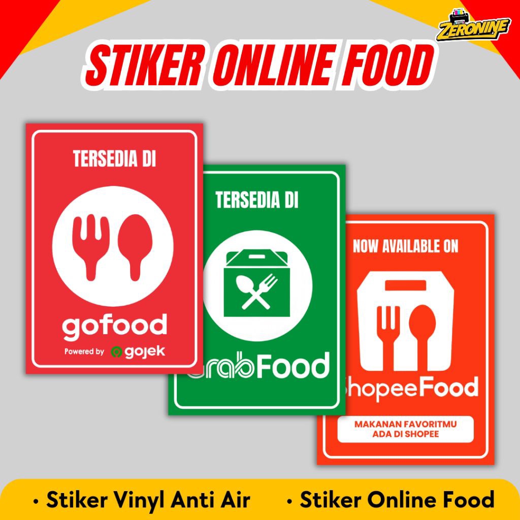 Stiker Online Food Anti Air