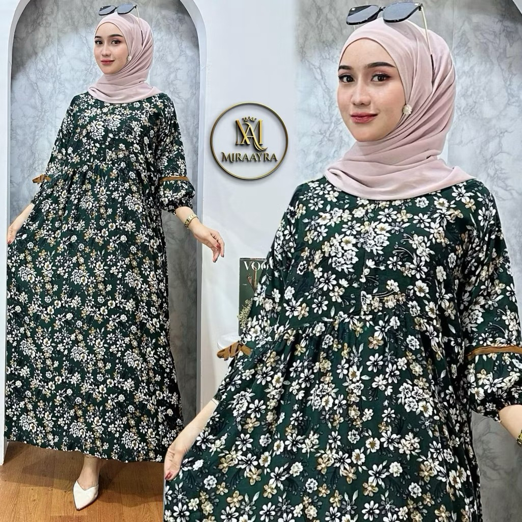 Dress Mahalini Bahan Rayon Premium Adem Nyaman Busui Friendly