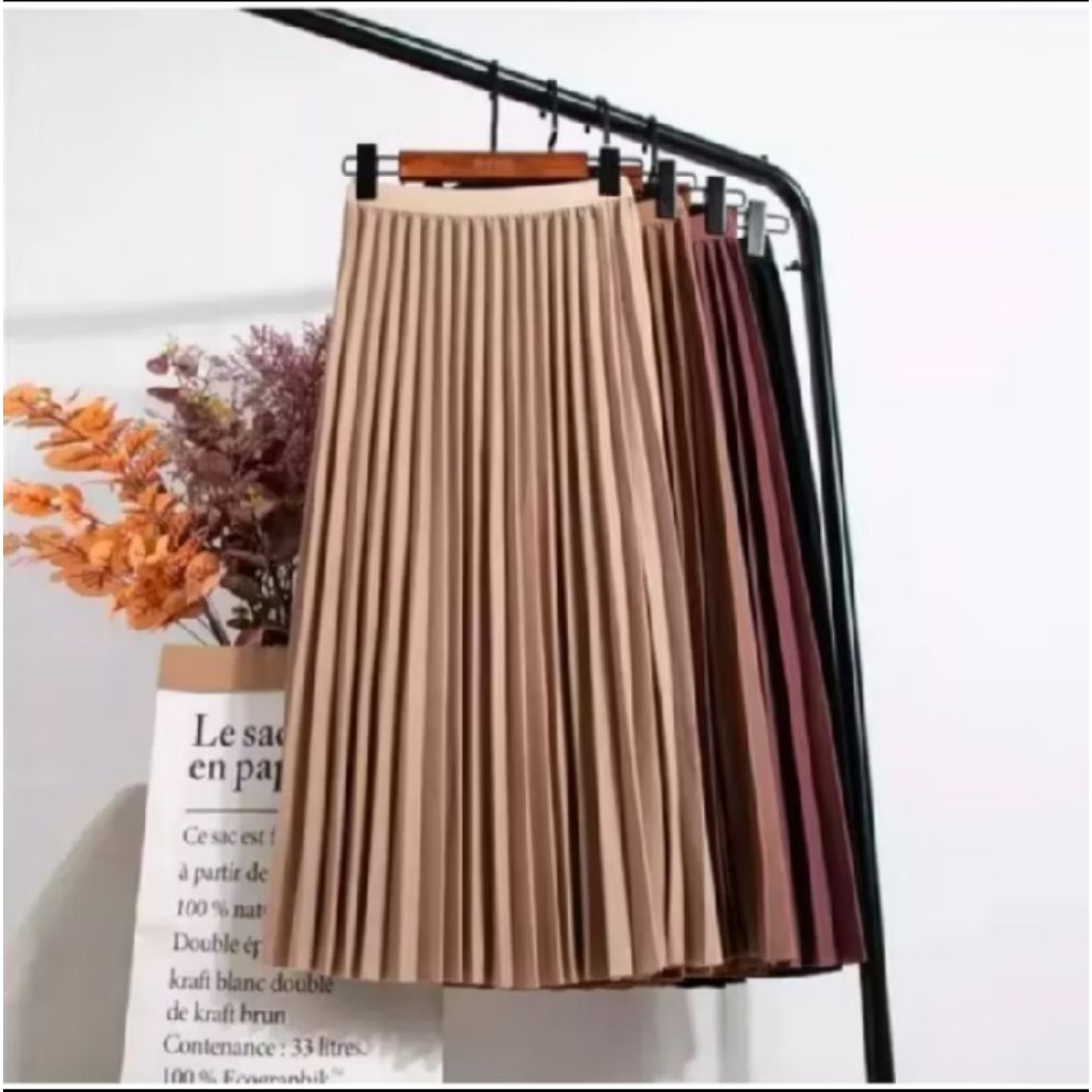 ROK PLISKET / ROK PLISKET PREMIUM / ROK MAYUNG PLISKET / PLEATED SKIRT GRADE A / FIT TO  XL