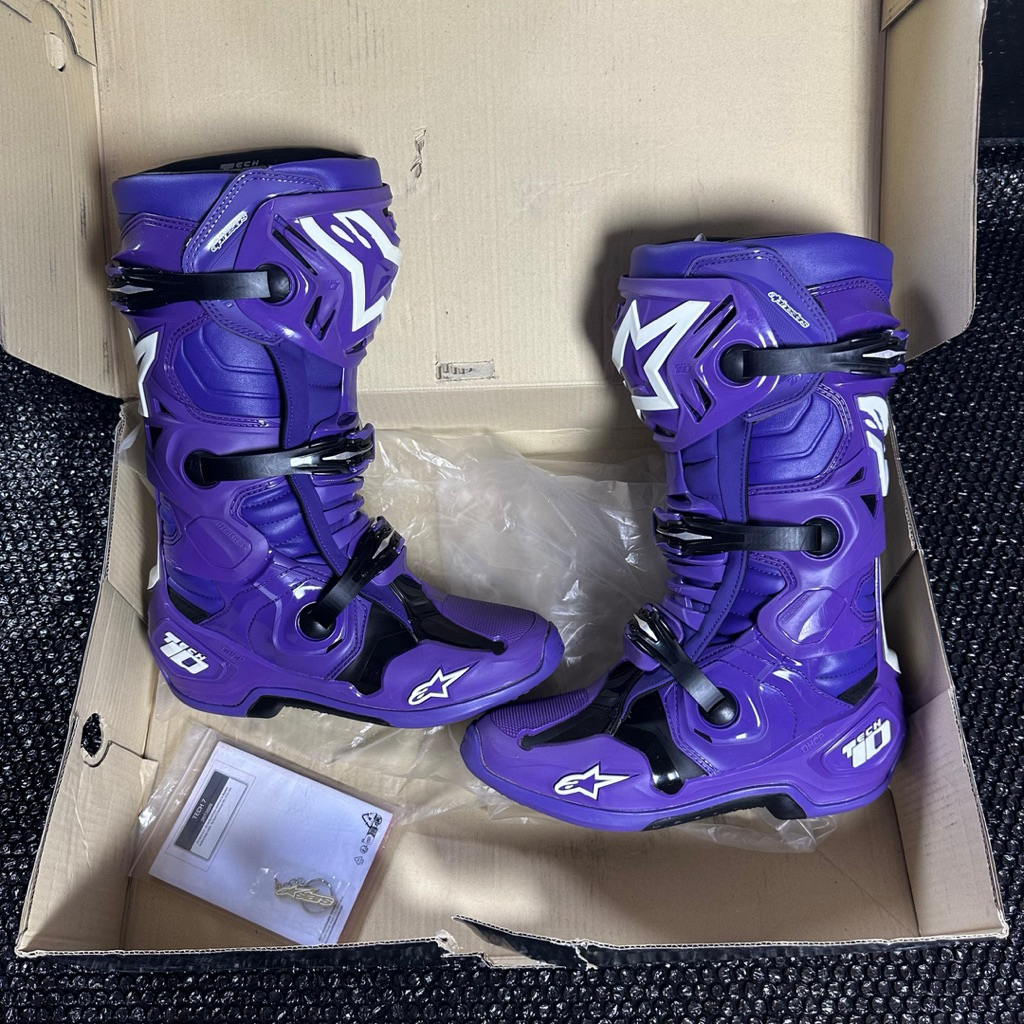 SEPATU SECOND TRAIL ALPINESTAR TECH 10 PURPLE 2025