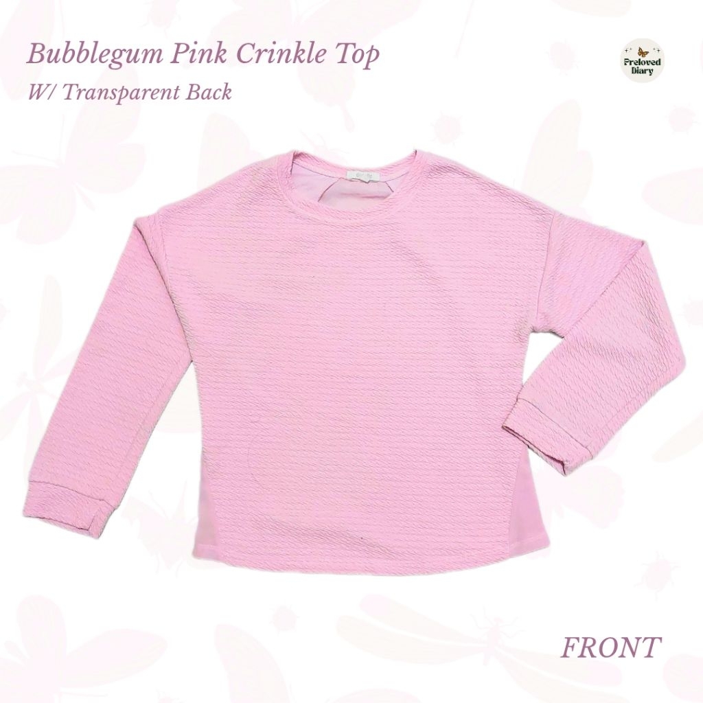 Bubblegum Sweater w/ Transparent Back Korean Aesthetic Soft Girl