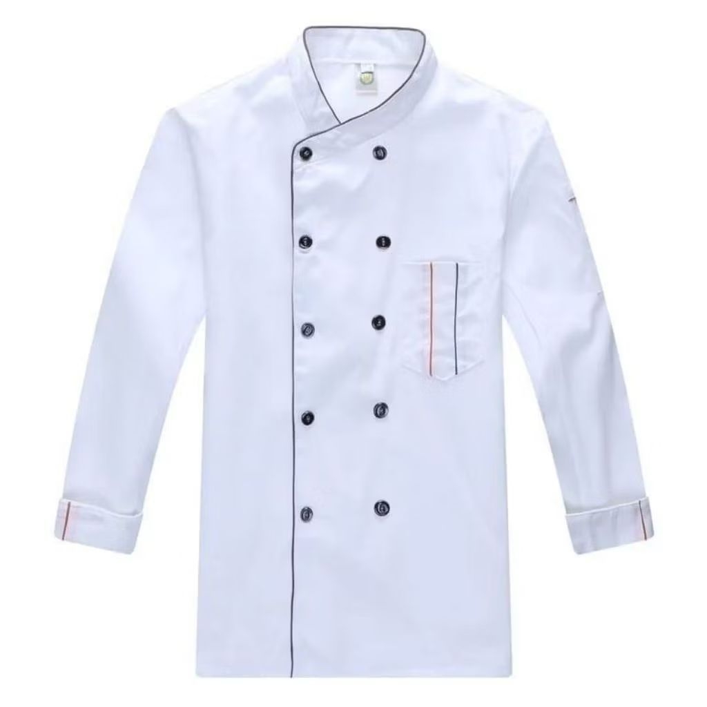 BAJU KOKI SERAGAM JACKET CHEF LENGAN PANJANG LENGAN PRIA WANITA