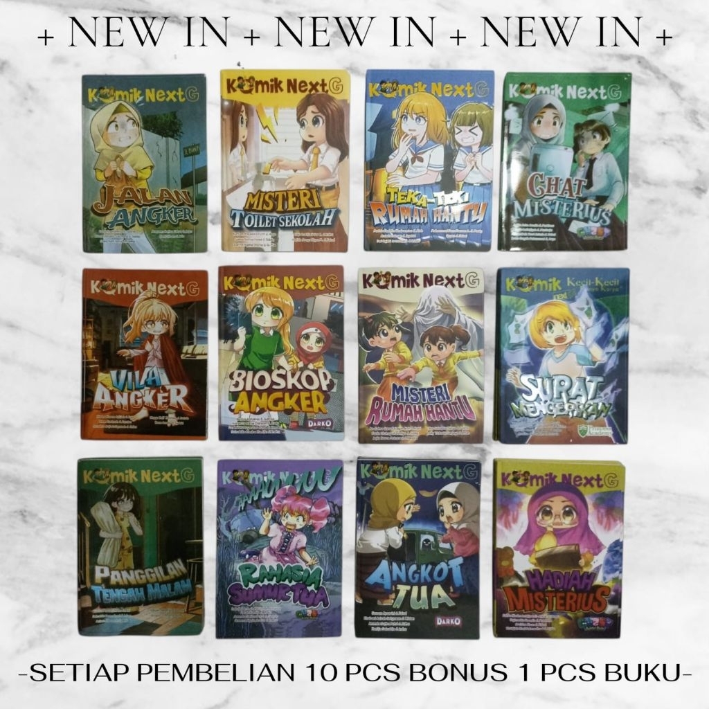 ( RECOMMENDED ) OBRAL 1 PAKET ISI 4 PCS BUKU KOMIK CERITA ANAK / KOMIK PENGETAHUAN / KOMIK HRORR / V