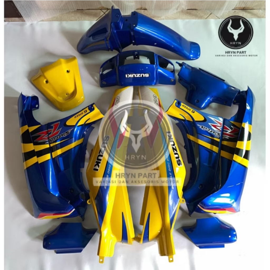 cover bodi satria lumba premium - bodi fullset satria lumba - bodi set satria lumba premium biru