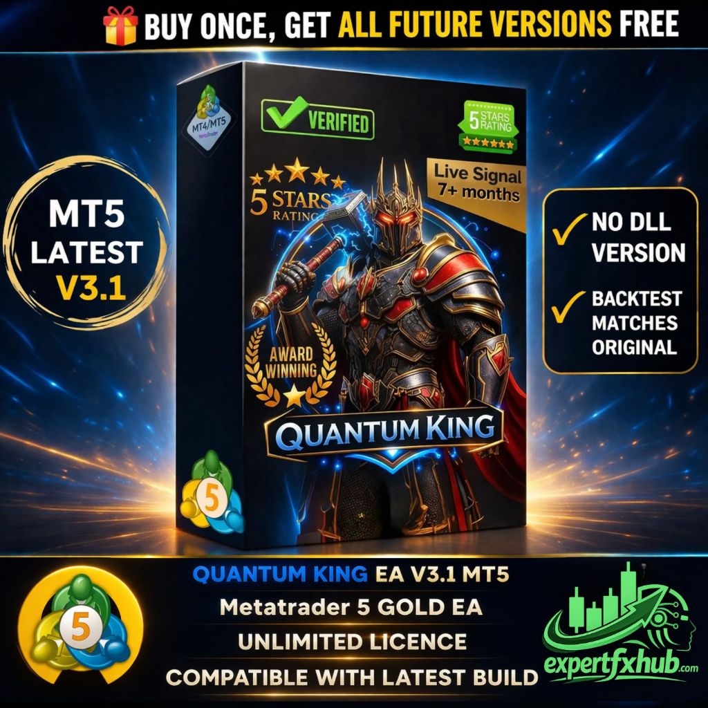 v3.1 Quantum King EA Metatrader 5 Expert Advisor ftmo prop firm challenge scalping trading bot unlim
