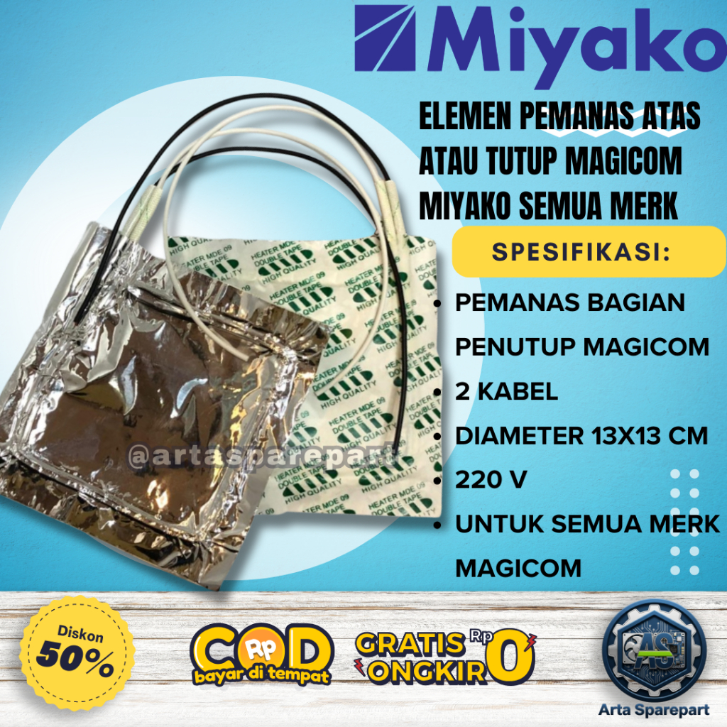 ELEMEN PEMANAS ATAS ATAU TUTUP MAGICOM MIYAKO