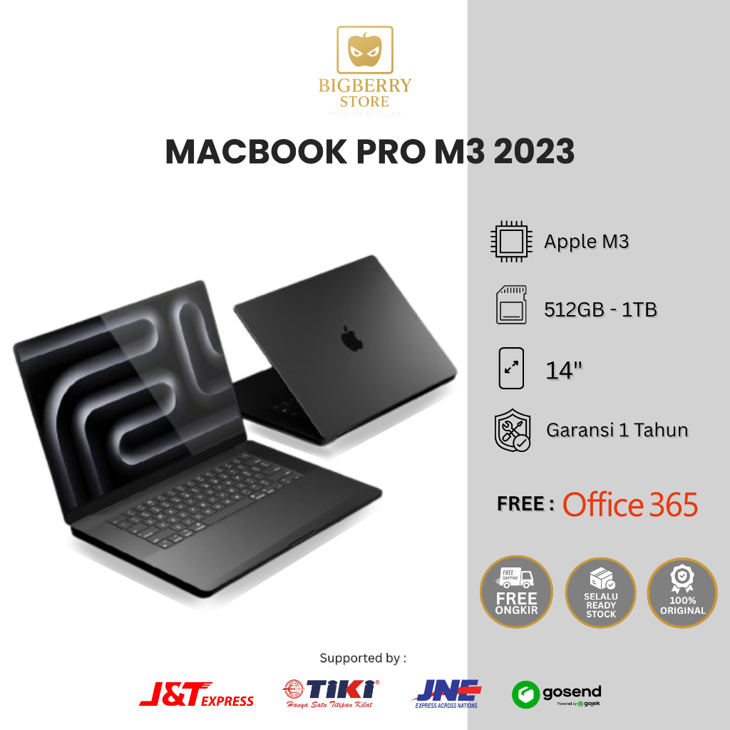 MacBook Pro 2023 14 16 Inch M3 Pro M3 Max Grey Silver Black RAM 8GB 18GB 512GB 1TB