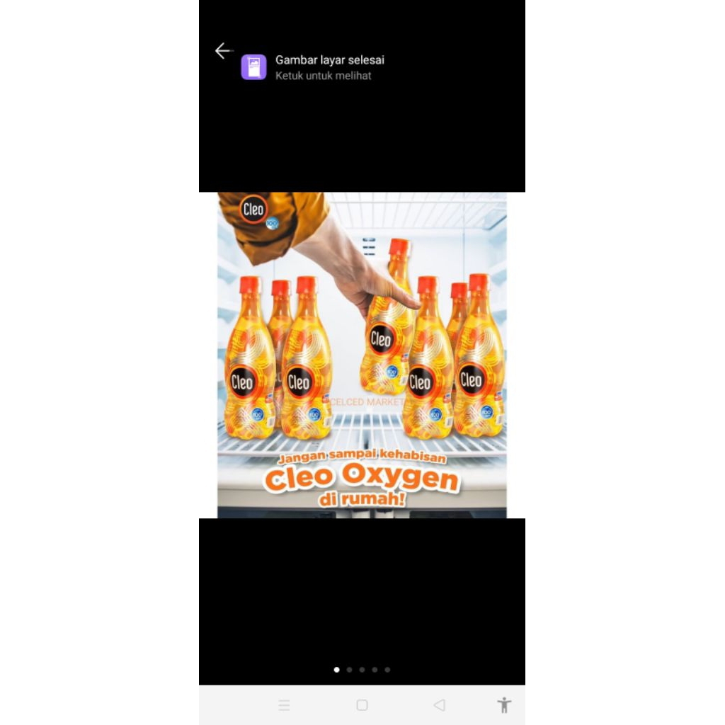 Cleo oxygen water, air oksigen penambah daya tahan tubuh isi 24btl @500ml