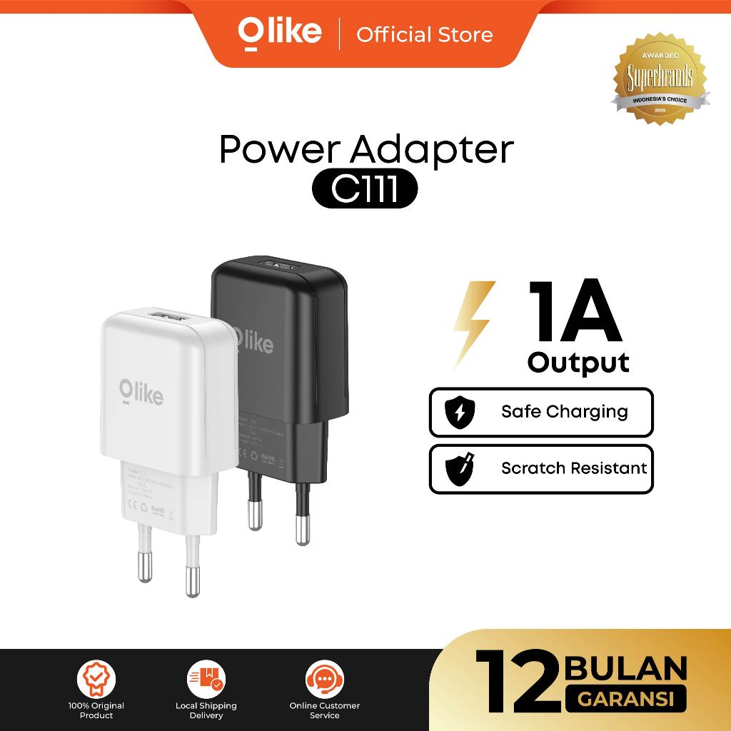 Olike Kepala Charger C111 1A Output Smart Chip