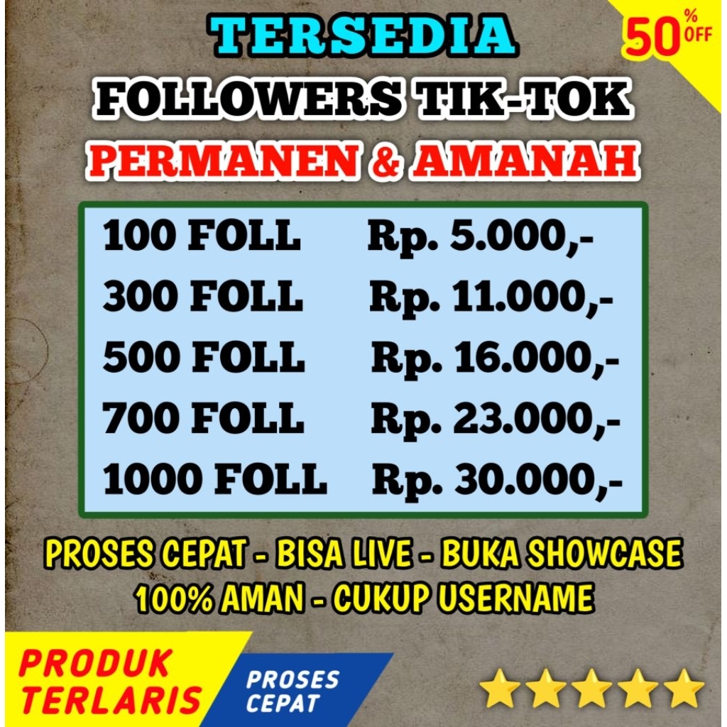Ready Followers TikTok Akun Asli Dengan Postingan Bisa Live