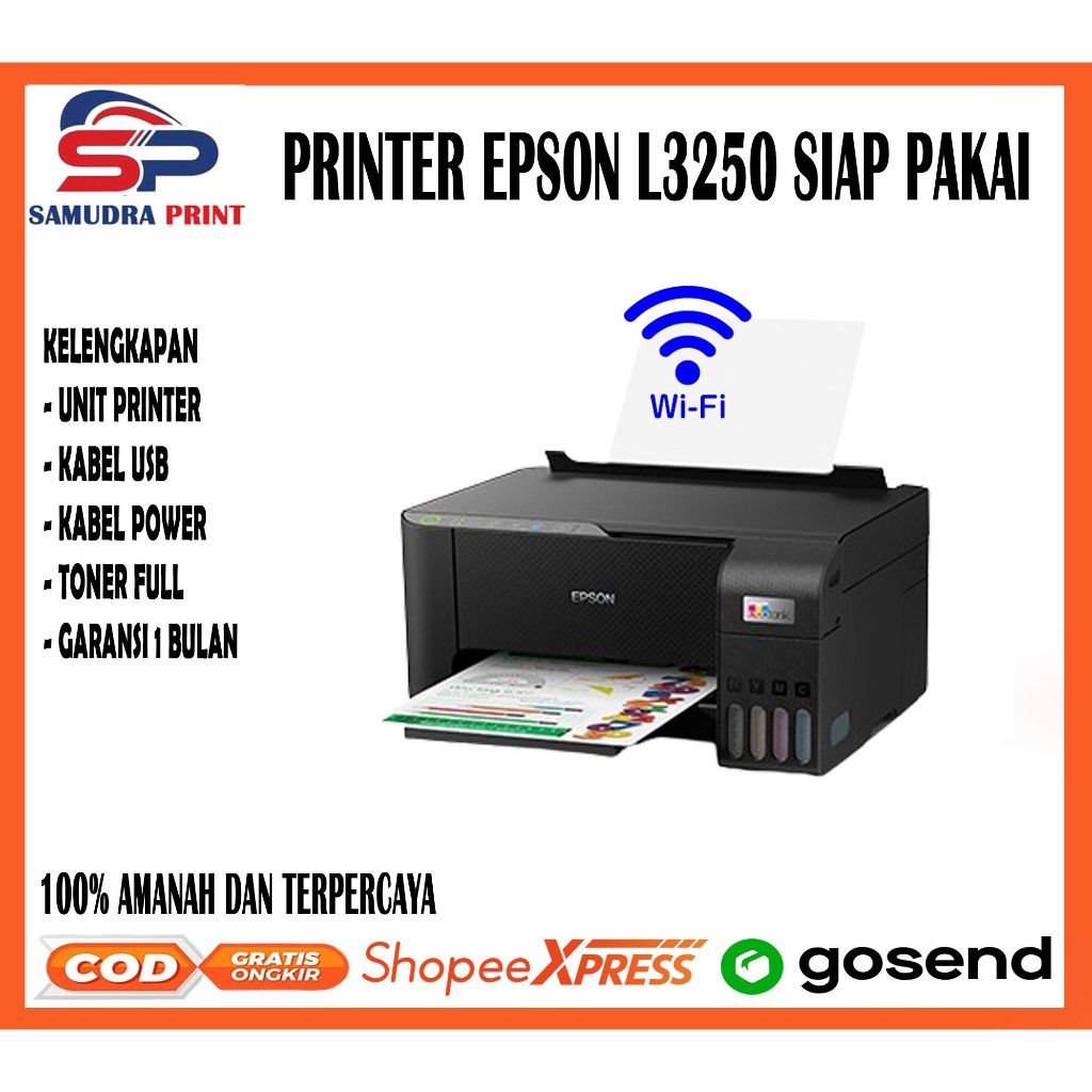 Printer Epson L3250 Wifi Bergaransi Siap Pakai