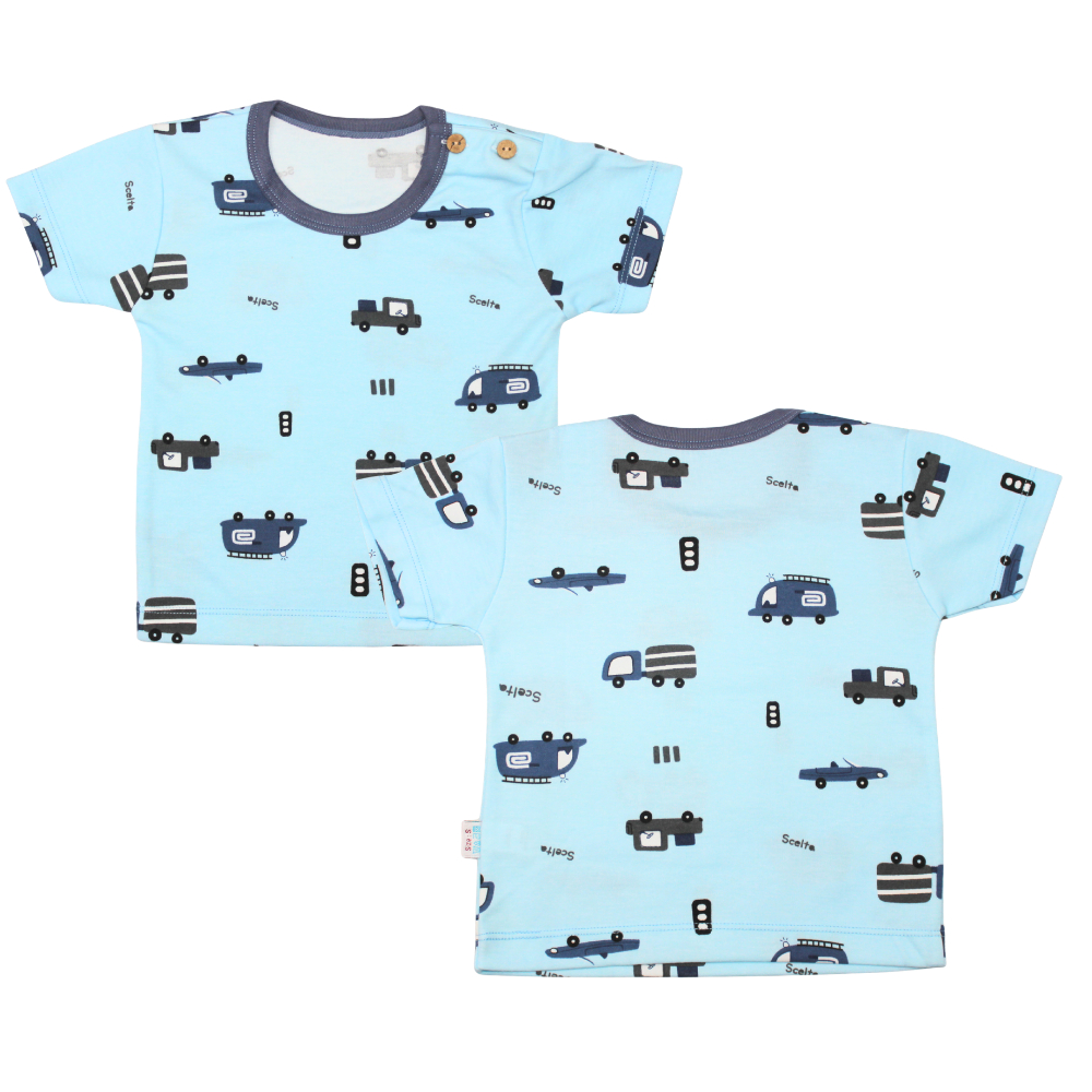 Scelta - Setelan Kaos dan Celana Anak anak Unisex Lengan Pendek Motif Mainan Mobil | STL SC 459 PD thumbnail 2