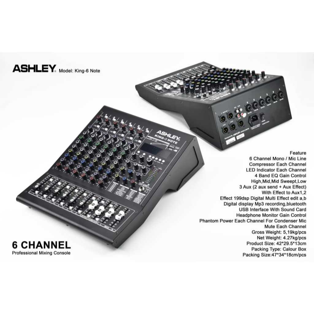 Mixer 6 Channel Ashley King6 Note King 6 Note Original Ashley