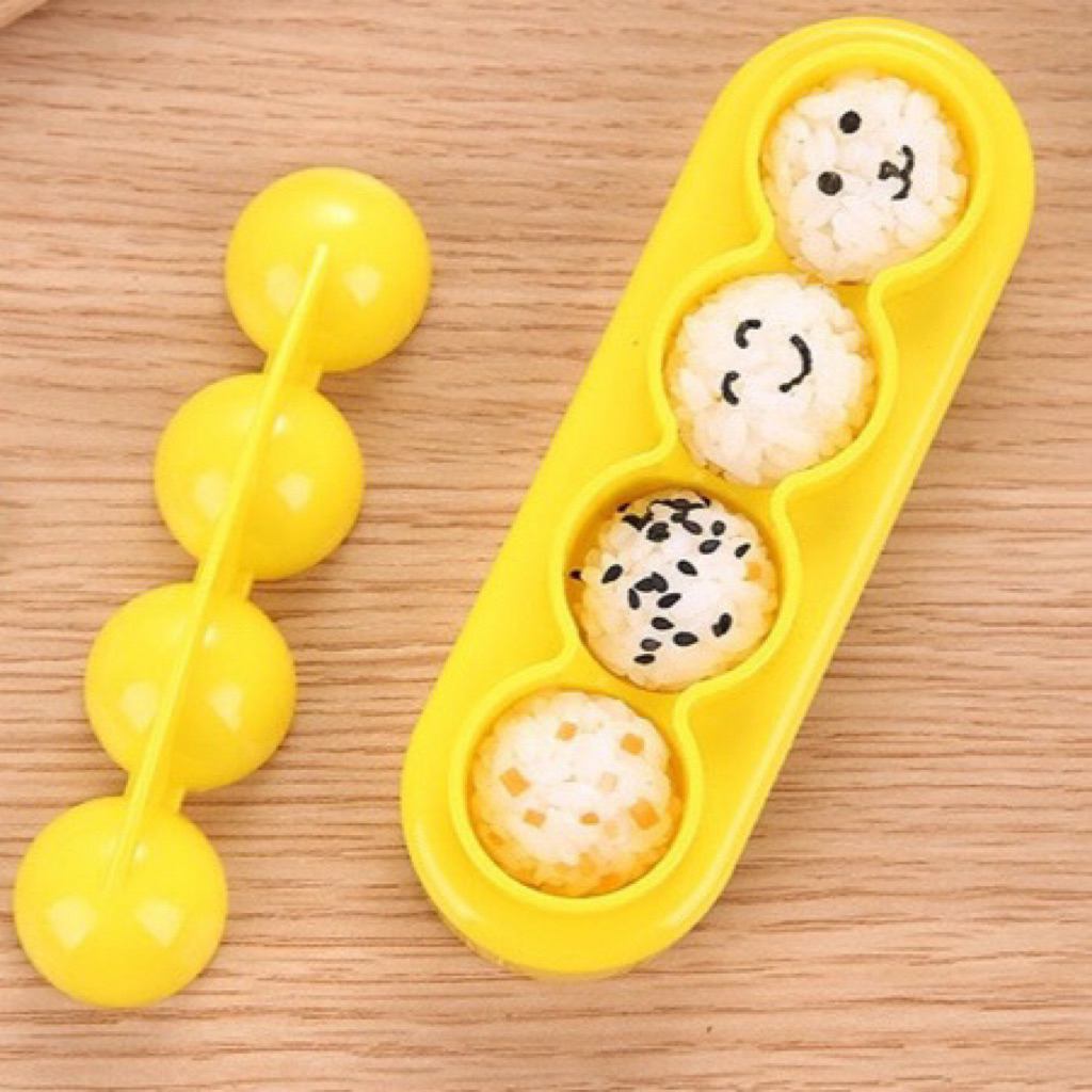 CETAKAN NASI BENTO BULAT 4 cetakan / CETAKAN NASI BULAT BENTO ANAK