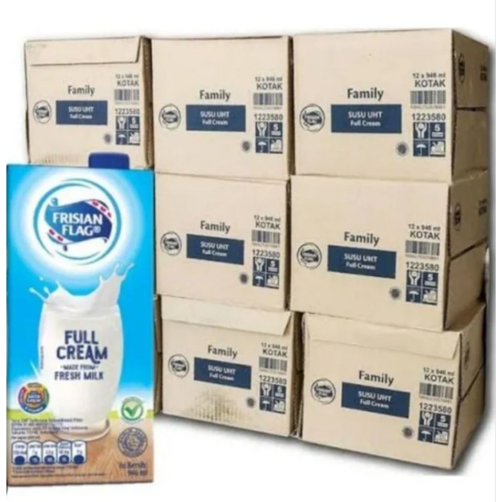 susu UHT frisian flag fresh milk 1L/dus