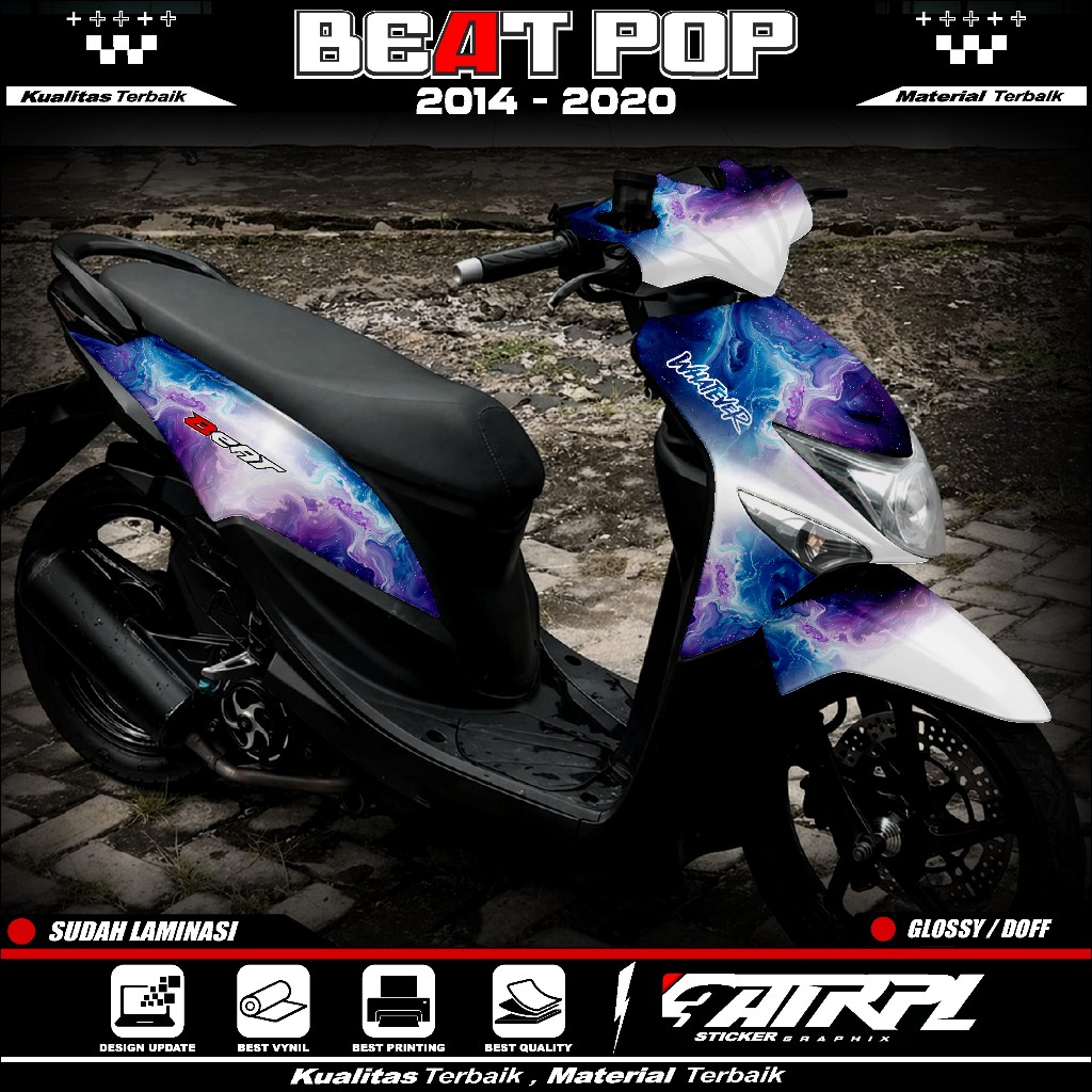 (COD) Decal Sticker Honda Beat POP Full Body 2014 2015 2016 2017 2018 2019 2020 - Decal Sticker Full