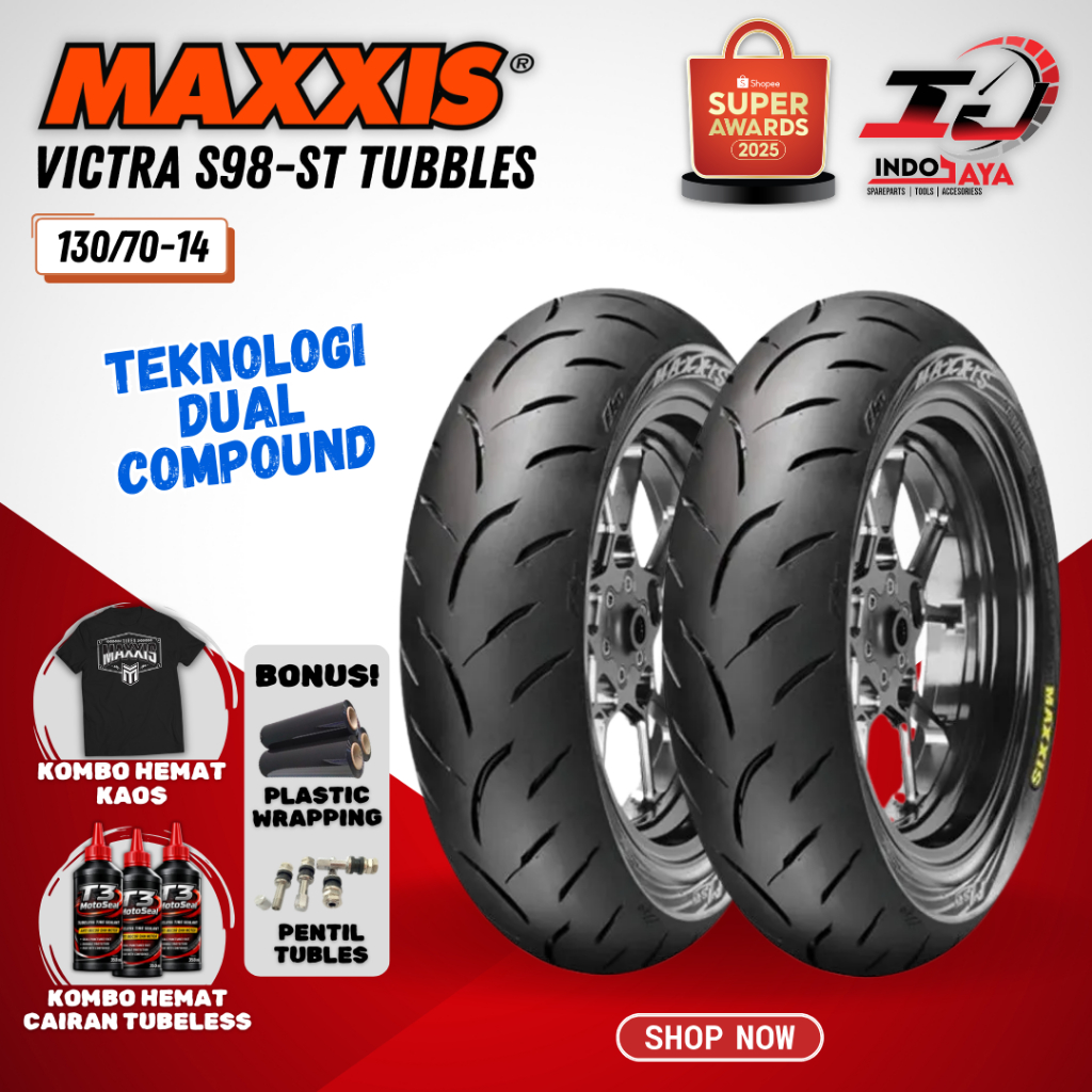 [BAYAR DI TEMPAT] (READY STOCK) MAXXIS VICTRA 130 / 70 - 14 / BAN MAXXIS 130/70-14 / 130-70-14 TUBEL