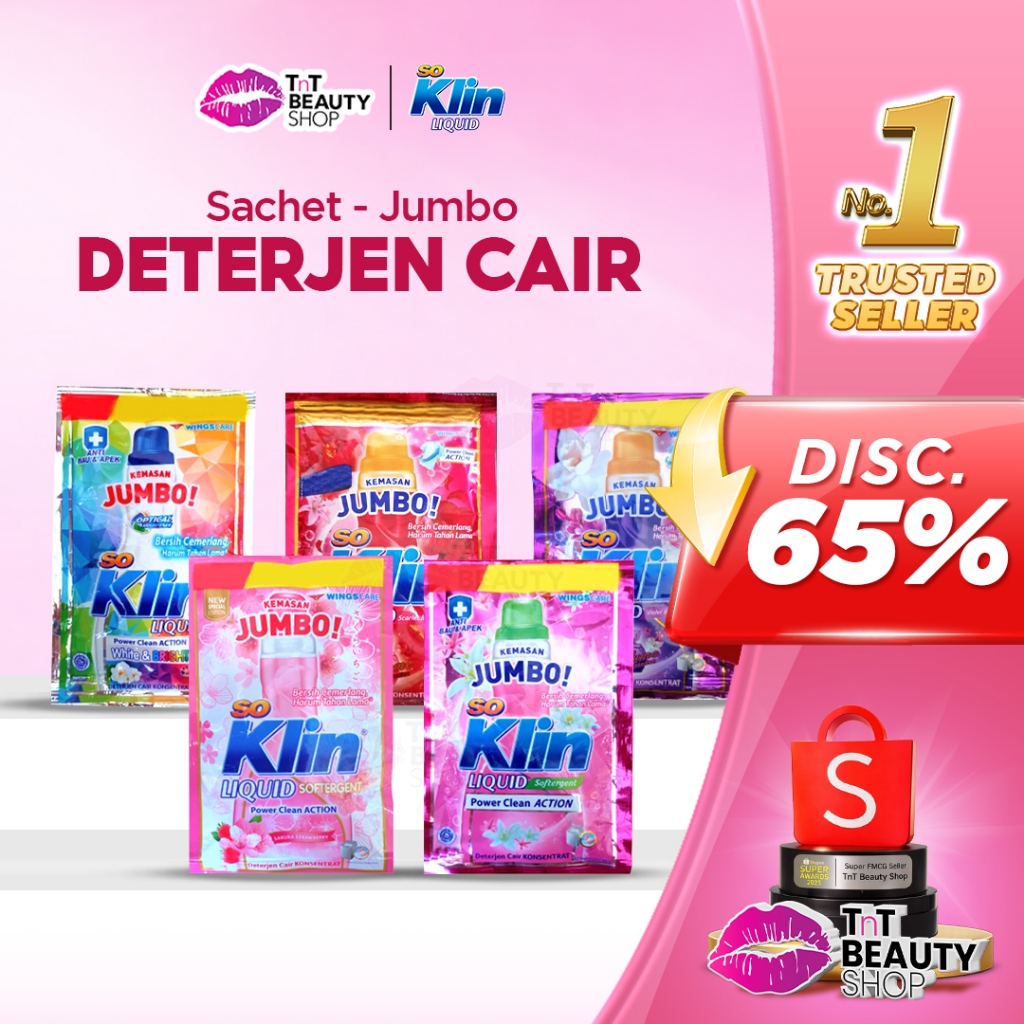 SoKlin Liquid Deterjen Jumbo Sachet 40ml - SO KLIN - TnT Beauty Shop